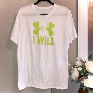 NWOT Under Armour I Will White T-Shirt